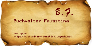Buchvalter Fausztina névjegykártya